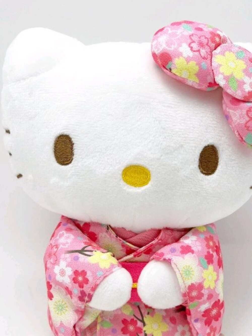 Sanrio Hello Kitty Pink Floral Kimono Plush Japan Rare